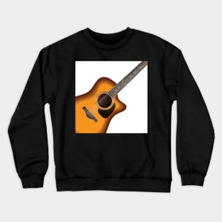 Acoustic Guitar Design, Artwork, Vector, Graphic Crewneck Sweatshirt